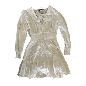 42. *NWT* Zara white linen dress Size S